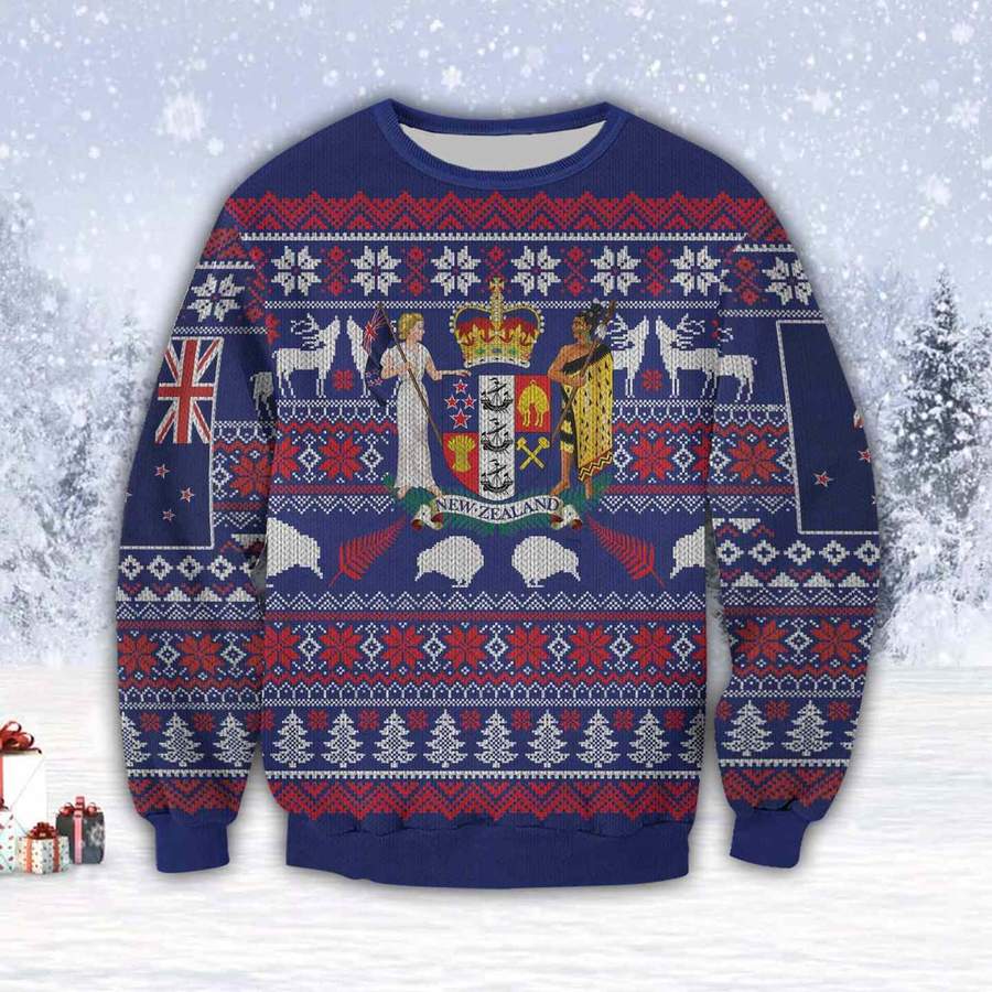 Coat of arms of New Zealand Christmas Sweater