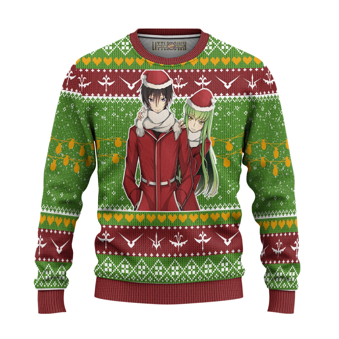 CC x Lelouch Anime Ugly Christmas Sweater Custom Code Geass Gift For Fans