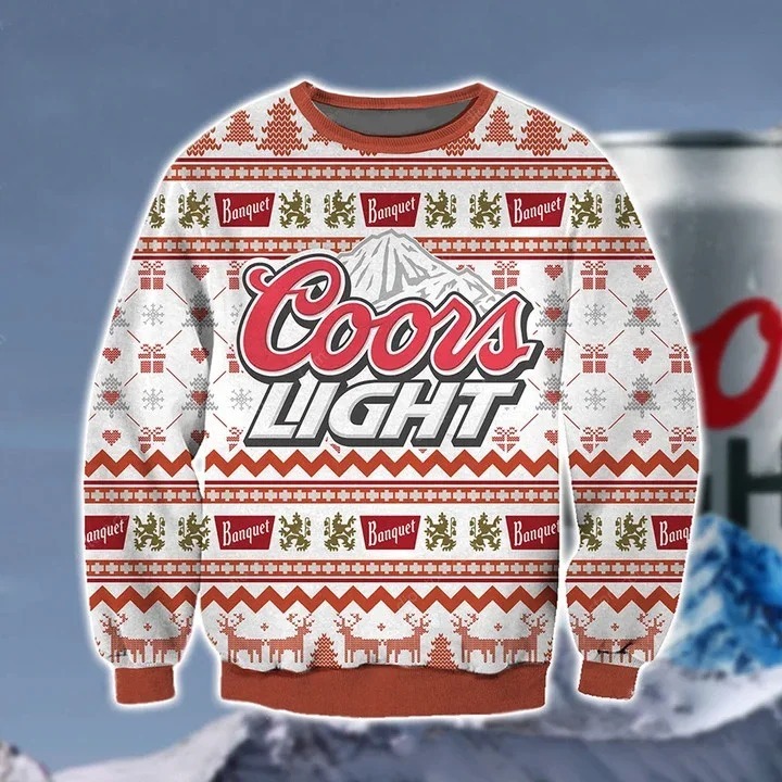 Coors Light Banquet Ugly Christmas Sweater