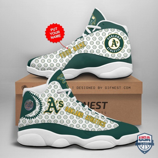 Personalized Shoes Oakland Athletics Air Jordan 13 Custom Name