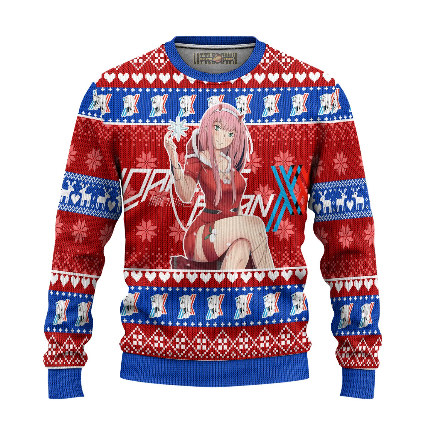Zero Two Anime Ugly Christmas Sweater Custom Darling In The Franxx Gift For Fans