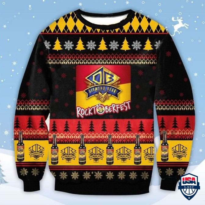 Diamond Bear Rocket Berfest Ugly Christmas Sweater