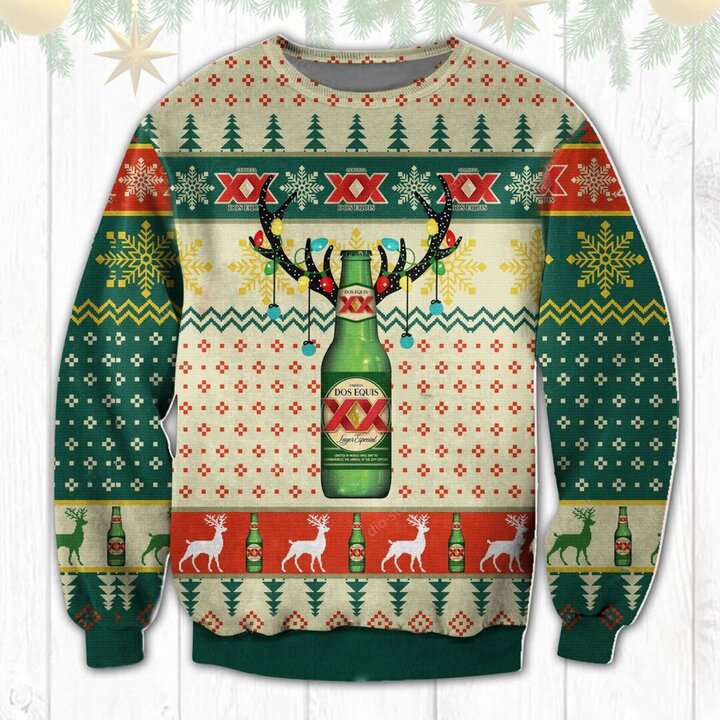 Dos Equis XX Reindeer Christmas Ugly Sweater