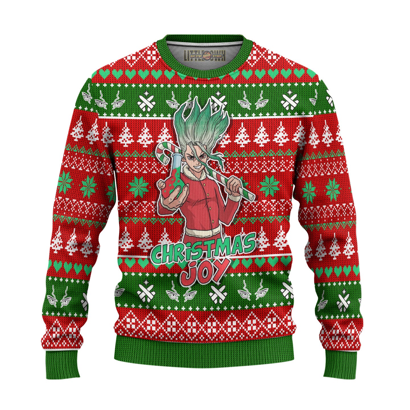 Senku Ishigami Anime Ugly Christmas Sweater Custom Dr Stone Gift For Fans