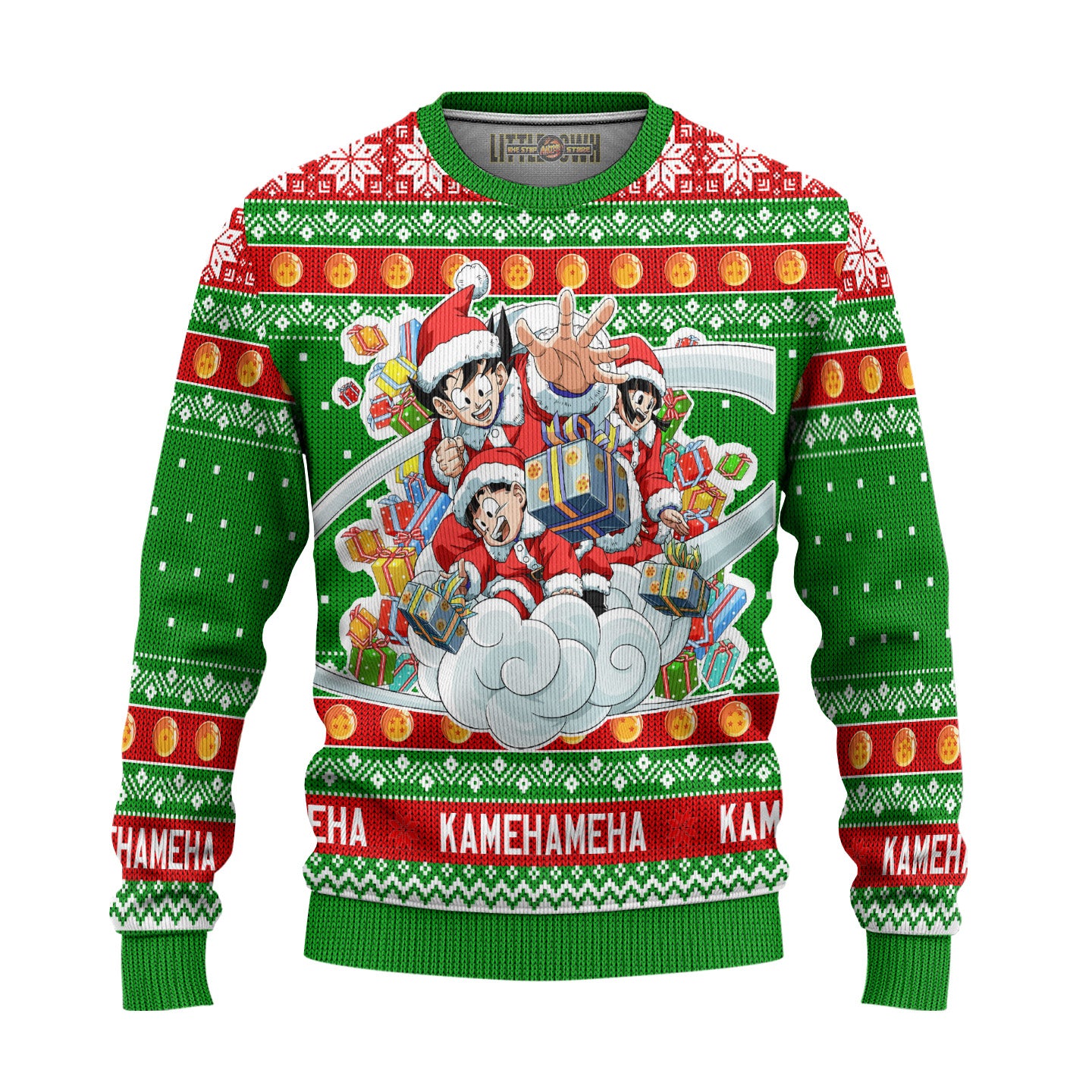 Goku x Gohan x Chi Chi Dragon Ball Anime Ugly Christmas Sweater Gift For Fans