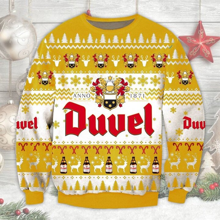 Duvel Belgian Beer Ugly Christmas Sweater