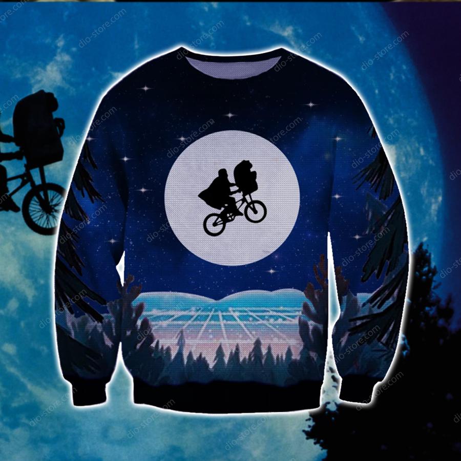 E.T. The Extra Terrestrial blue Christmas Sweater