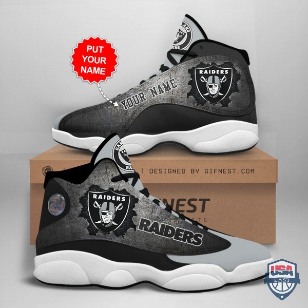 Las Vegas Raiders Air Jordan 13 Custom Name Personalized Shoes