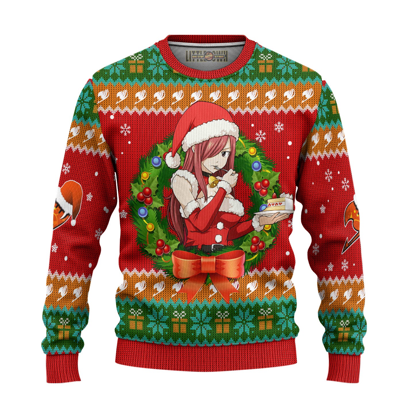 Erza Scarlet Anime Ugly Christmas Sweater Custom Fairy Tail Gift For Fans