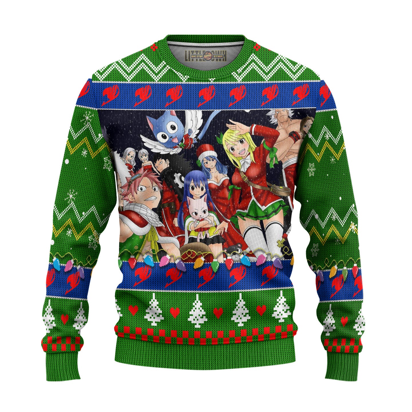 Fairy Tail Anime Ugly Christmas Sweater Custom Characters Gift For Fans