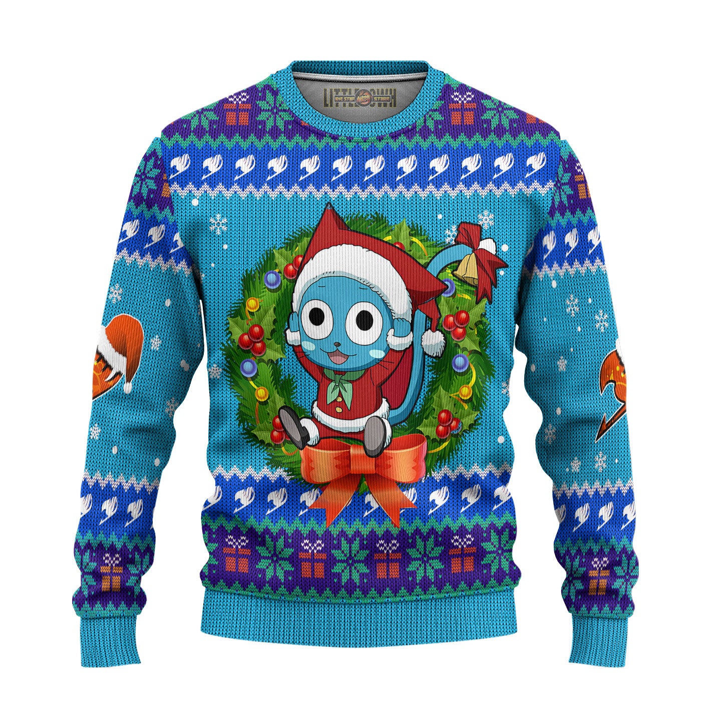 Happy Anime Ugly Christmas Sweater Custom Fairy Tail Gift For Fans