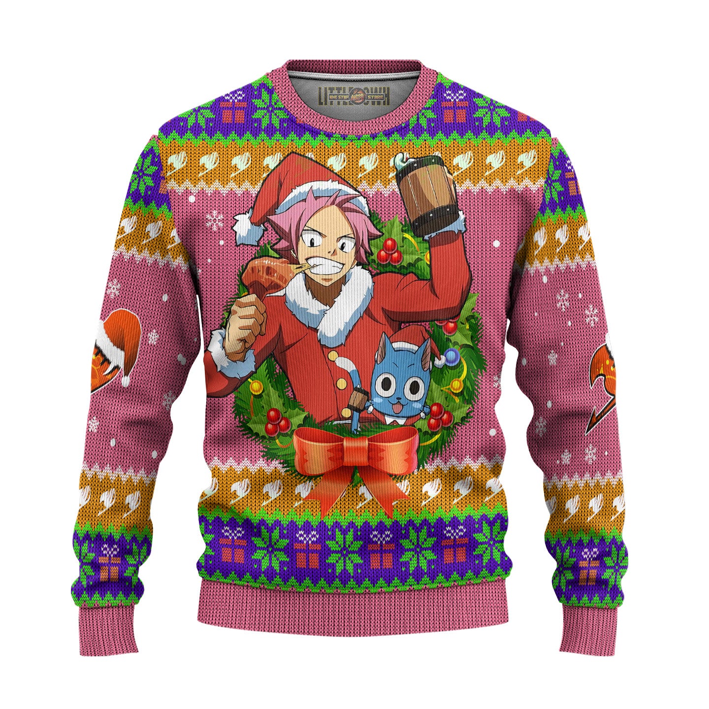 Natsu Dragneel Anime Ugly Christmas Sweater Custom Fairy Tail Gift For Fans