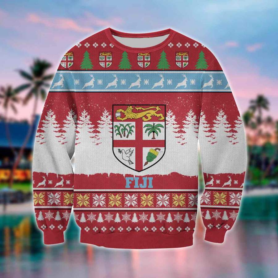 Fiji Island Country flag Christmas Sweater