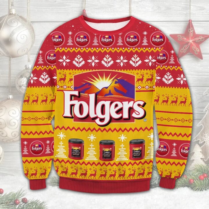 Folgers Coffee Ugly Christmas Sweater