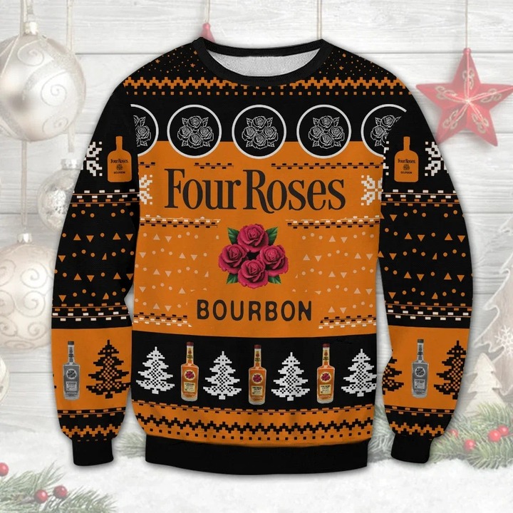 Four Roses Bourbon Ugly Christmas Sweater