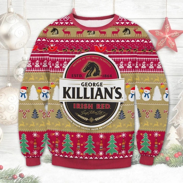 George Killian’s Irish Red Beer Ugly Christmas Sweater