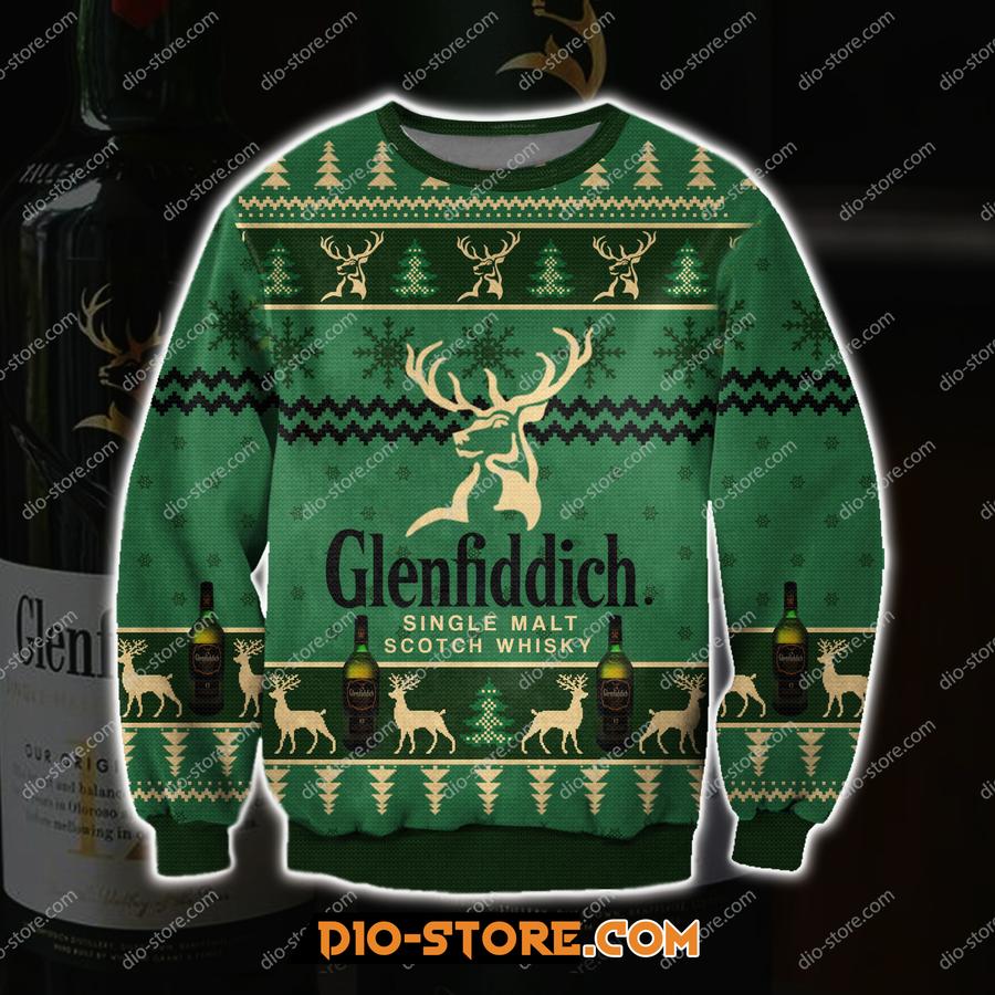 Glenfiddich Whisky Wine Christmas Sweater