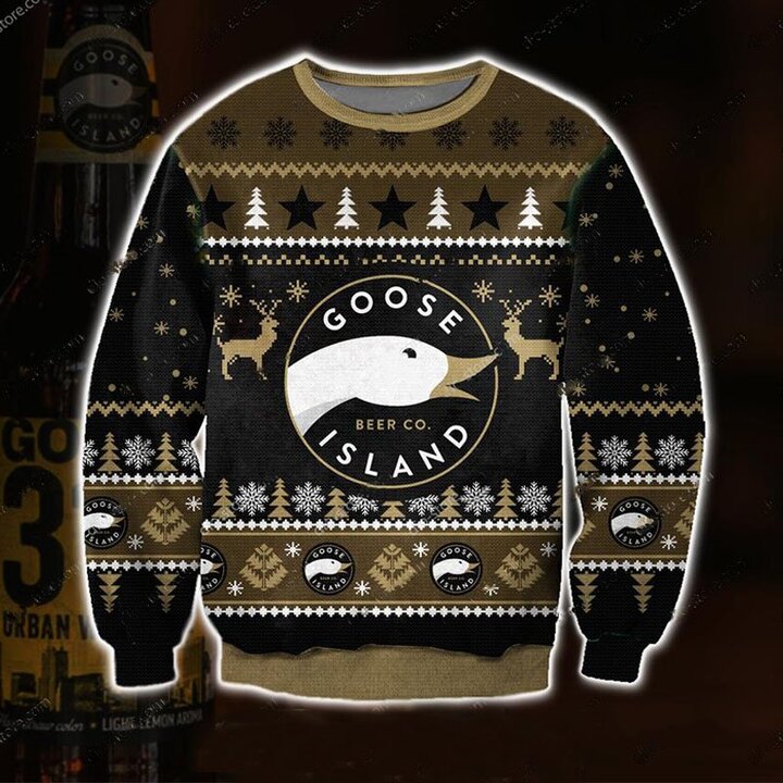 Goose Island Beer 3D Ugly Christmas Sweater