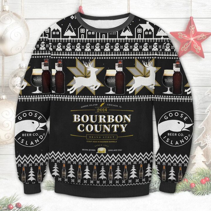 Goose Island Bourbon County Ugly Christmas Sweater