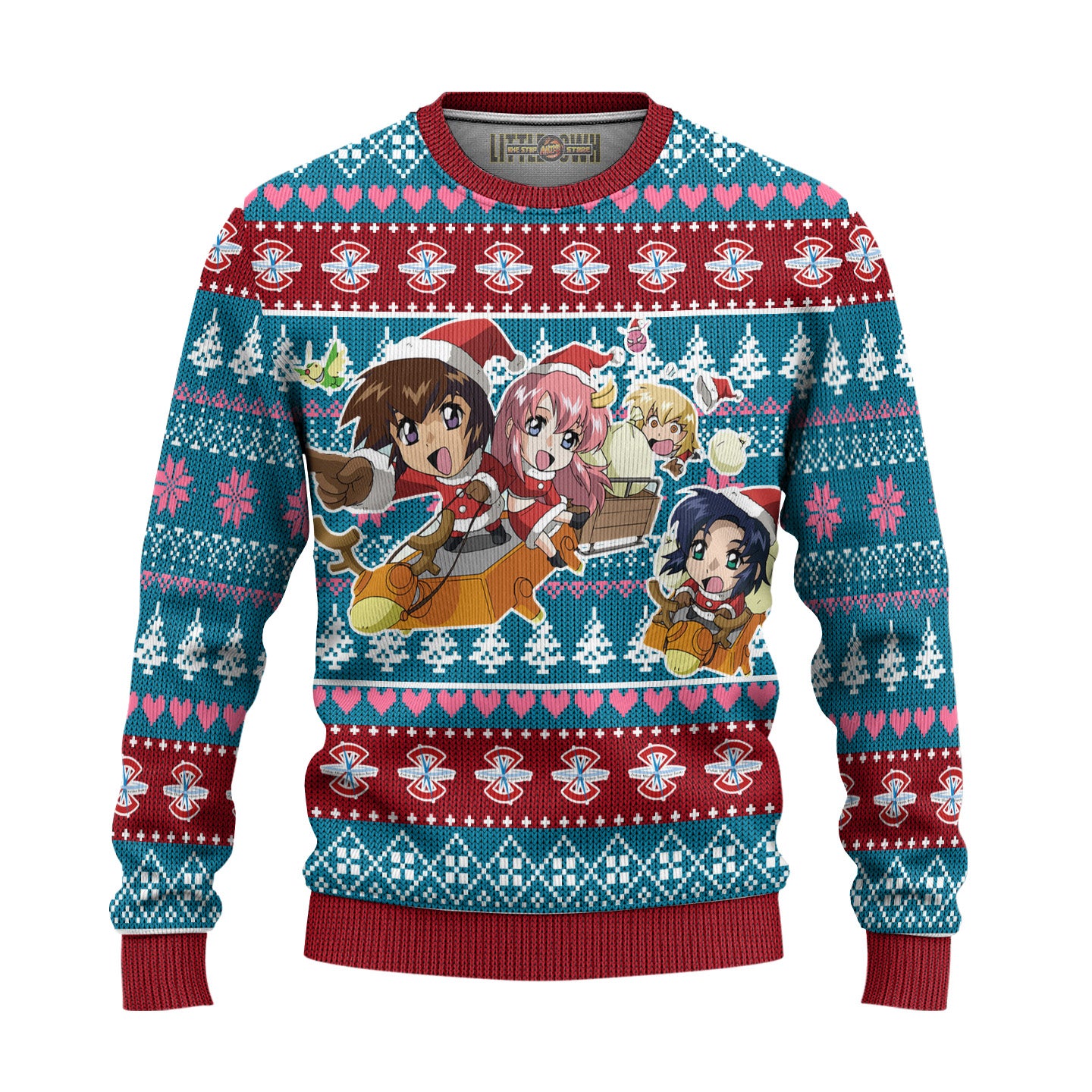 Gundam Team Anime Ugly Christmas Sweater Custom Chibi Gift For Fans