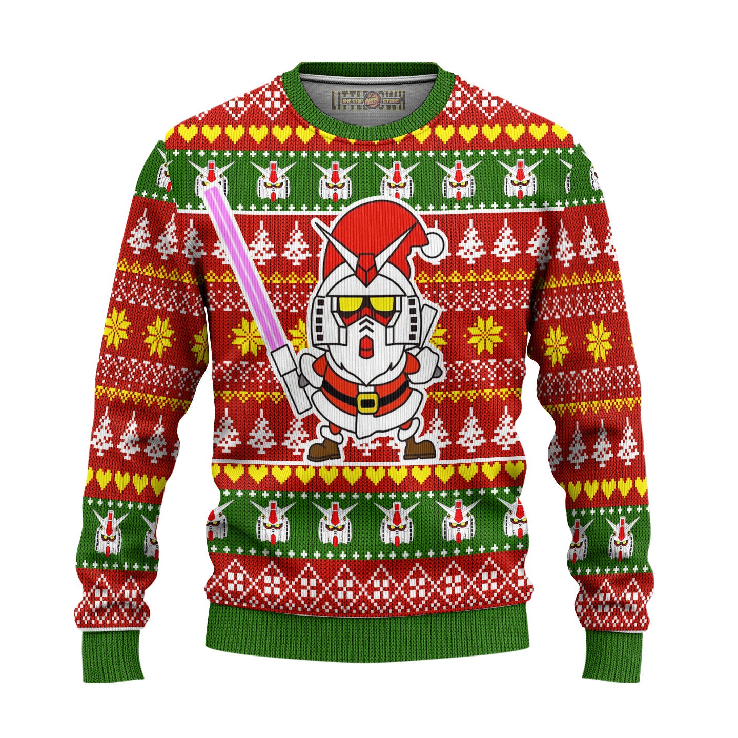 Gundam Anime Ugly Christmas Sweater Custom Santa Gift For Fans