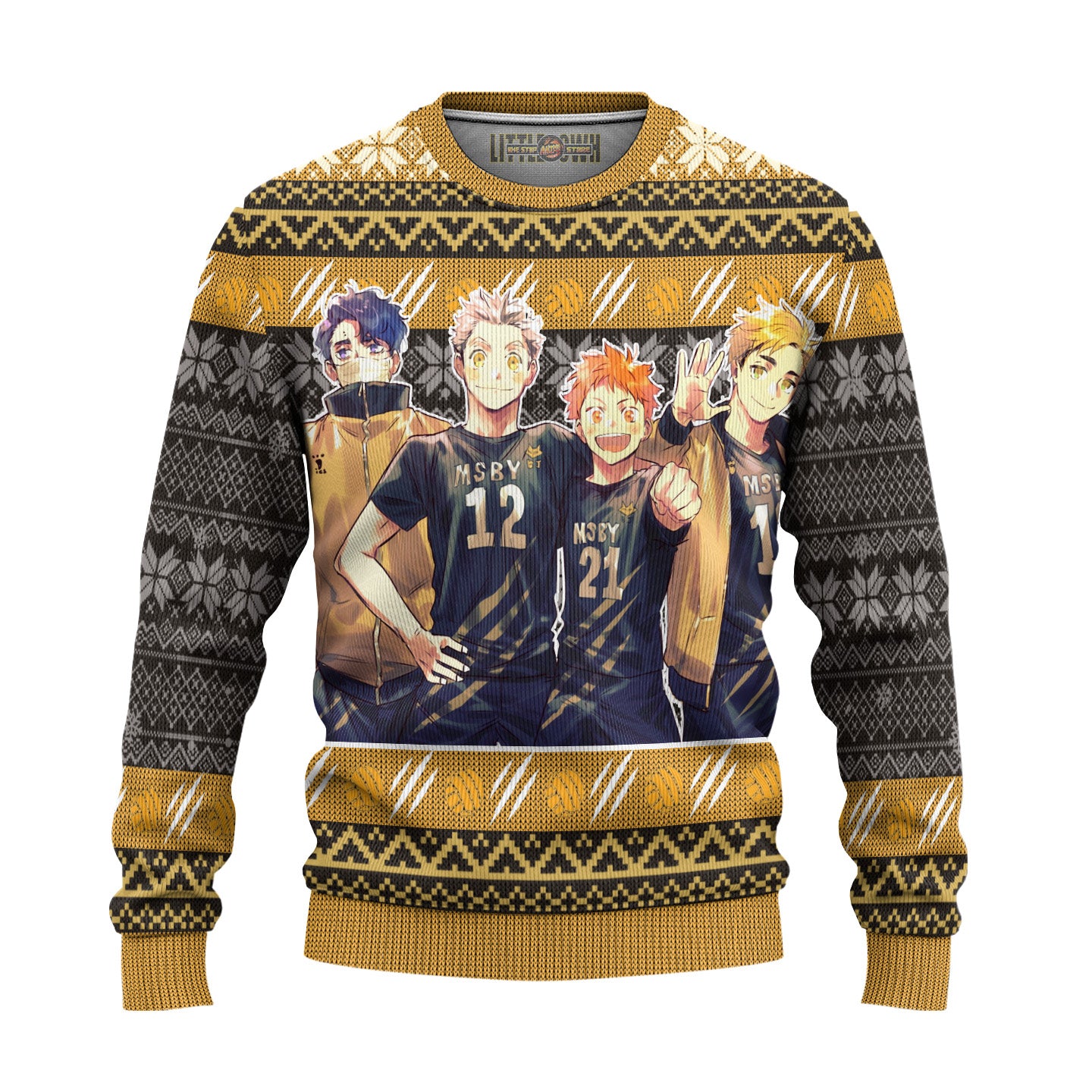 MSBY Black Jackal Ugly Christmas Sweater Haikyuu Anime Gift For Fans