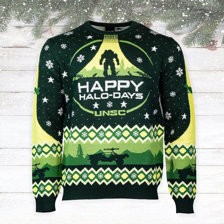 Happy Halo Days UNSC Ugly Christmas Sweater