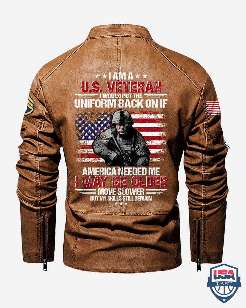 I-Am-A-US-Veteran-I-Would-Put-The-Uniform-Back-On-If-America-Need-Me-Button-Collar-Leather-Jacket-2.jpg