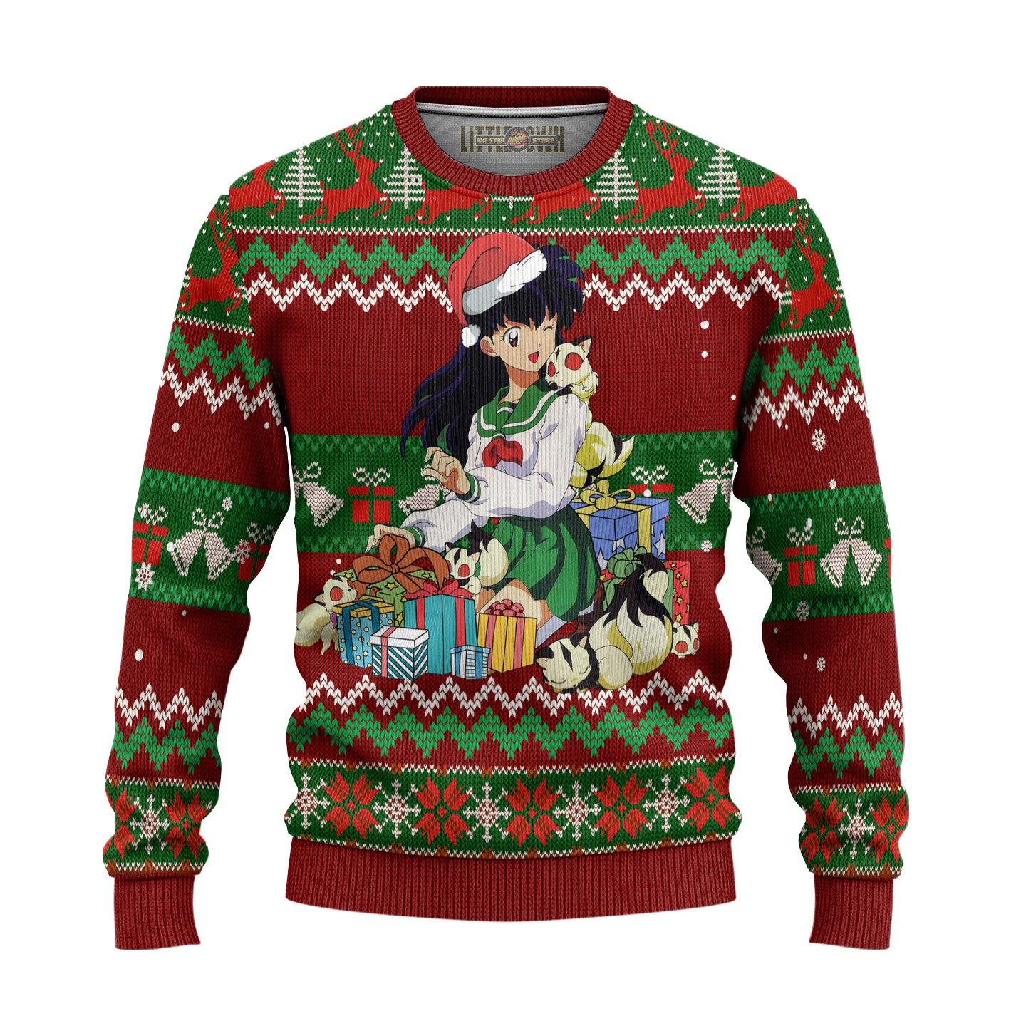 Kagome Ugly Christmas Sweater Inuyasha Anime Gift For Fans