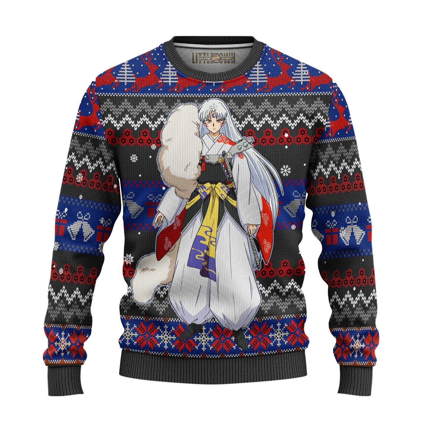Sesshomaru Ugly Christmas Sweater Inuyasha Anime Gift For Fans