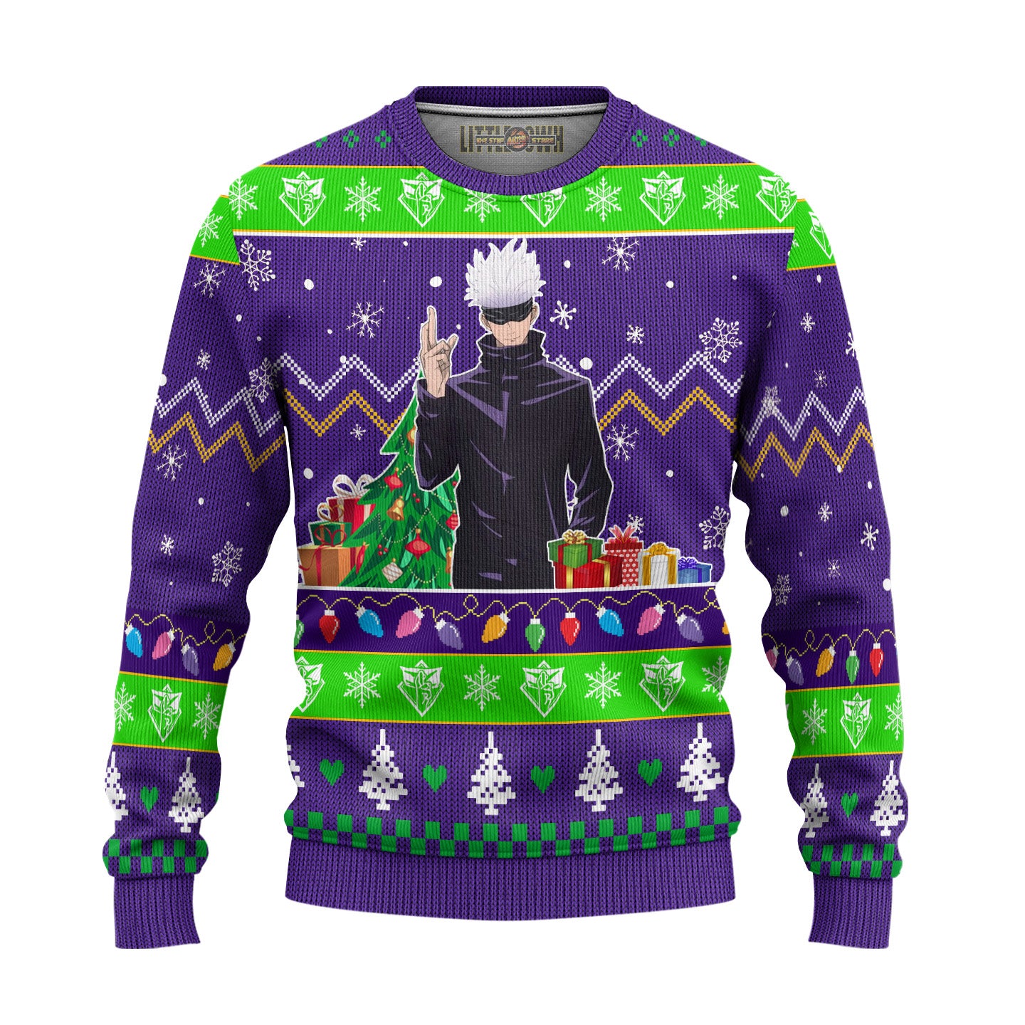 Satoru Gojo Ugly Christmas Sweater Custom Jujutsu Kaisen Anime Gift For Fans