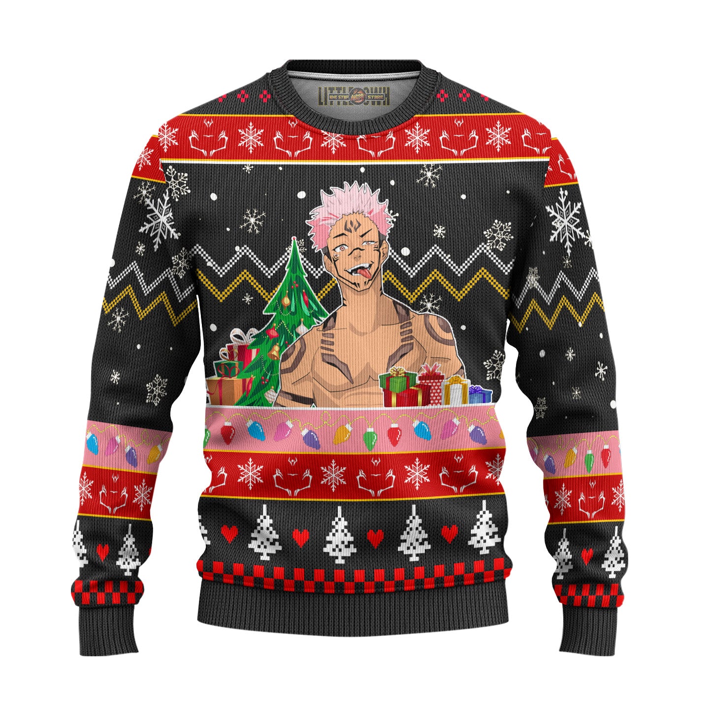 Ryomen Sukuna Ugly Christmas Sweater Custom Jujutsu Kaisen Anime Gift For Fans