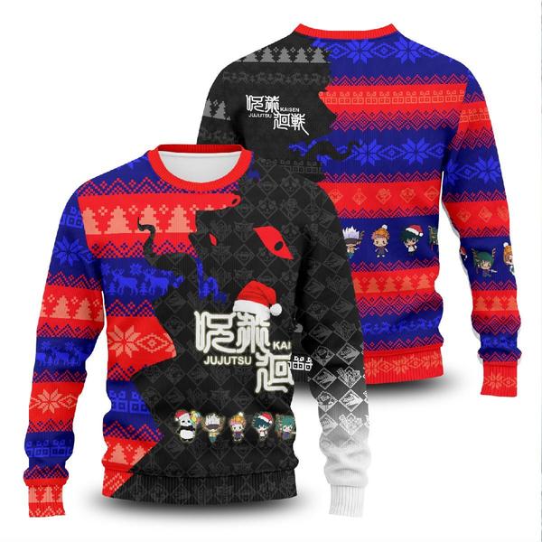 Jujutsu Kaisen Characters Chibi Christmas Sweater