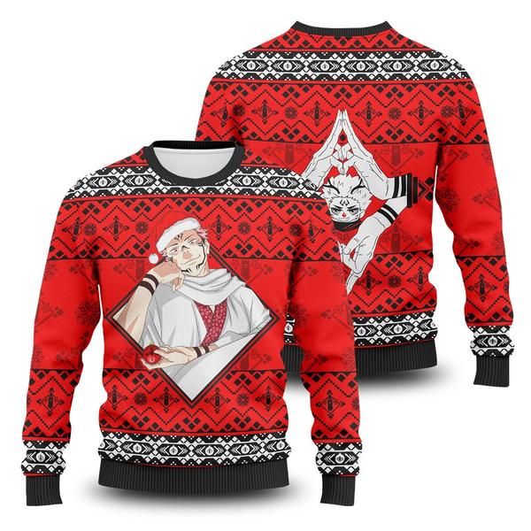 Jujutsu Kaisen Sukuna Christmas Sweater