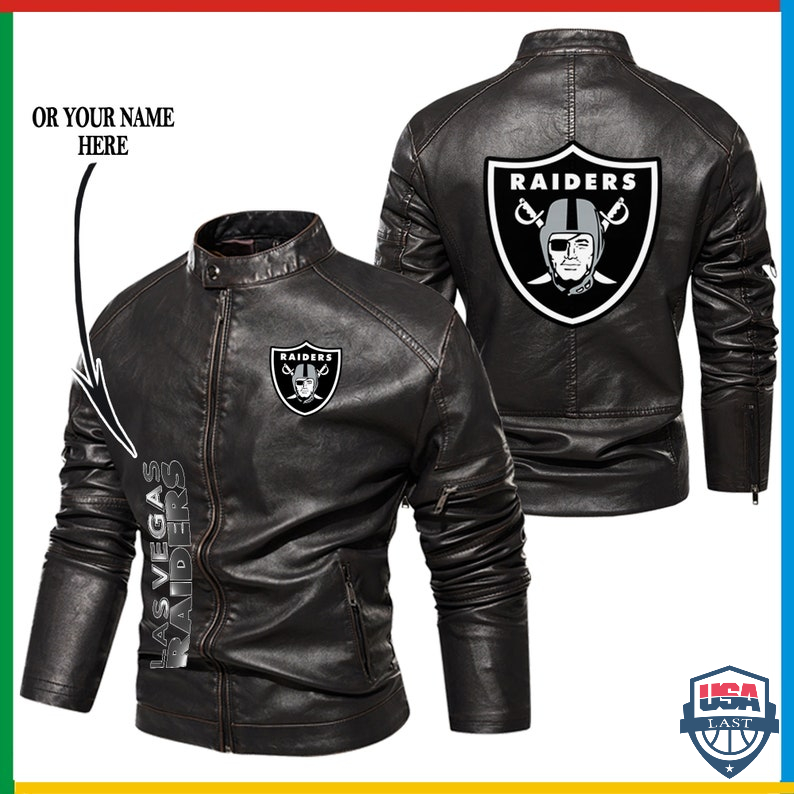 Las Vegas Raiders NFL 3D Motor Leather Jackets