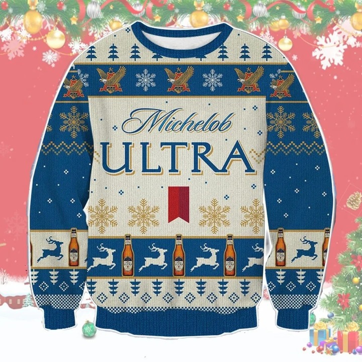 Michelob Ultra Beer 3D Ugly Sweater