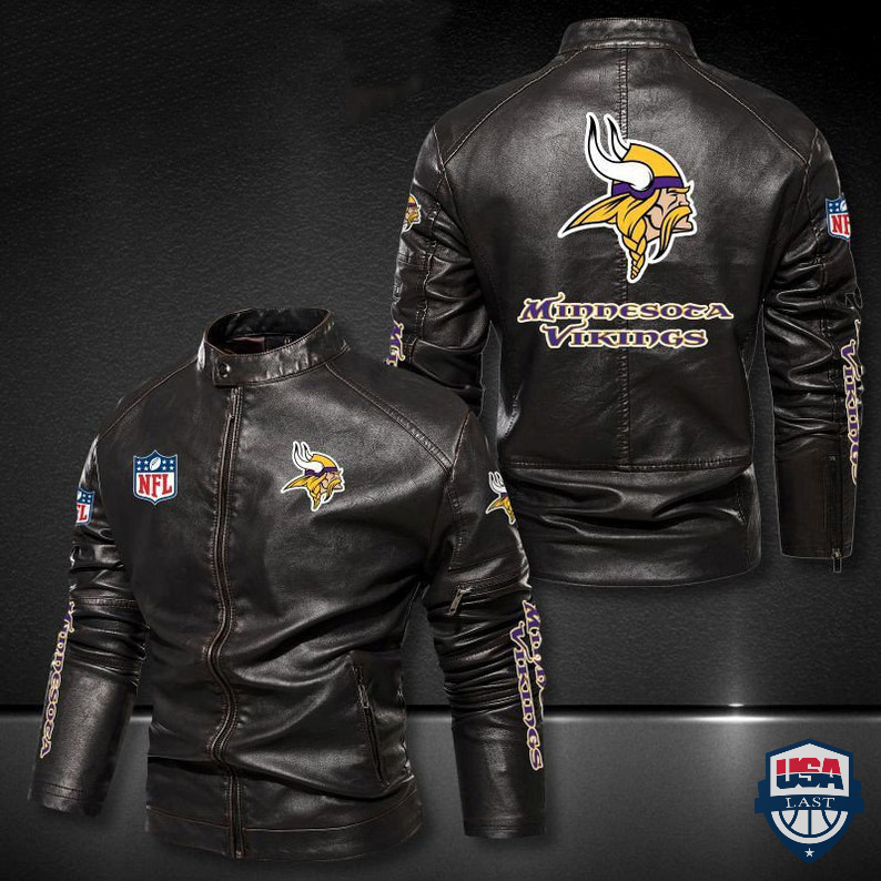 Minnesota Vikings NFL 3D Motor Leather Jackets