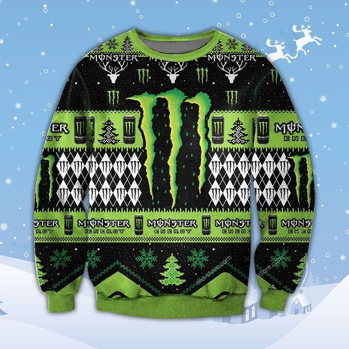 Monster Energy 3D Ugly Christmas Sweater