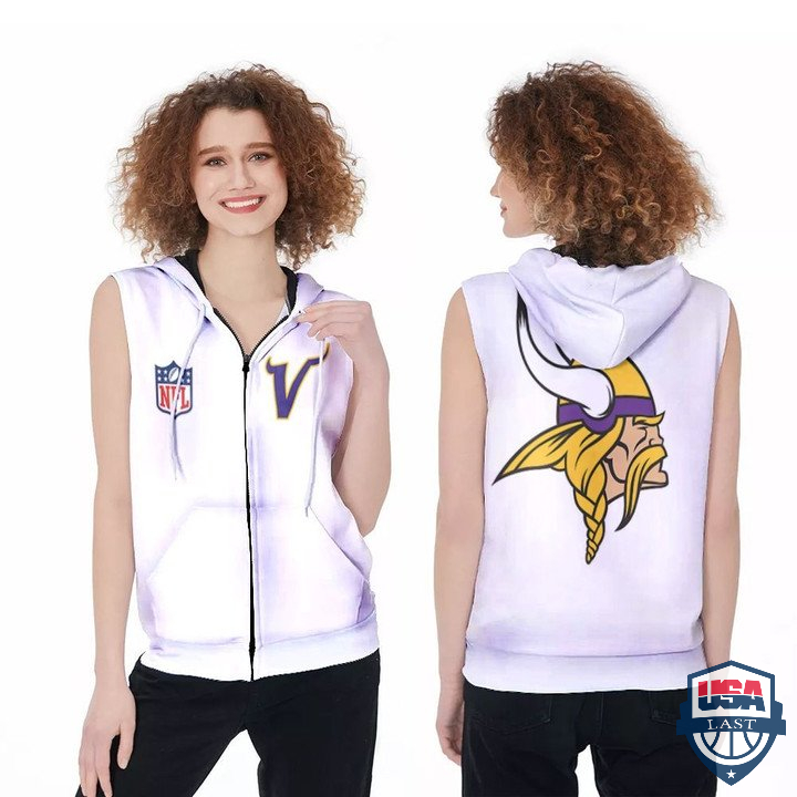 NFL Minnesota Vikings Sleeveless Zip Hoodie