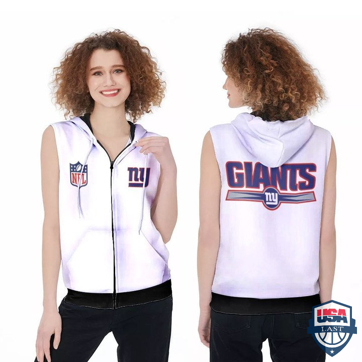 NFL New York Gians Sleeveless Zip Hoodie