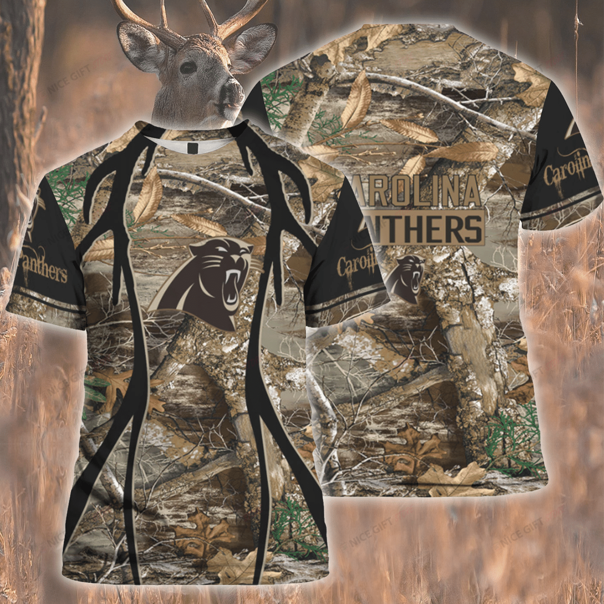 NFL Carolina Panthers Hunting 3D T-shirt