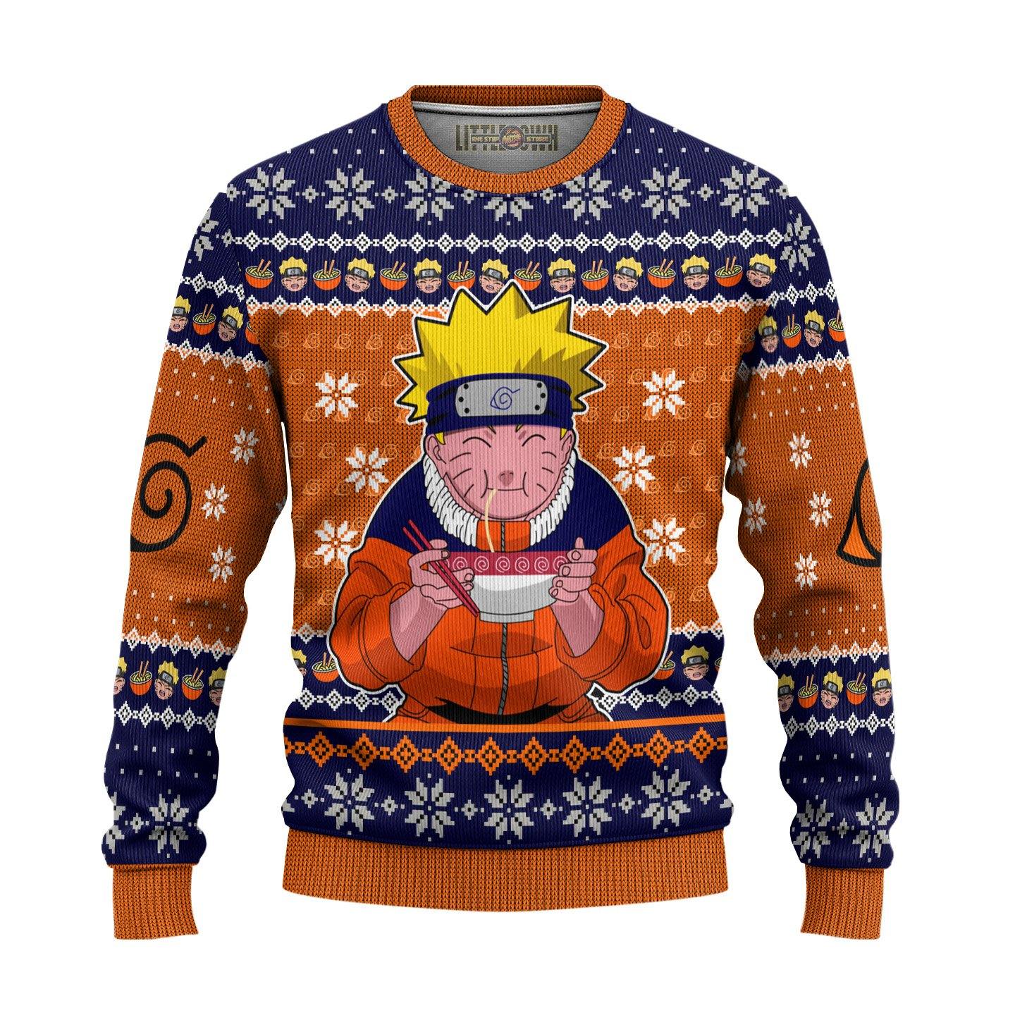 Eating Ramen Anime Ugly Christmas Sweater Gift For Fans