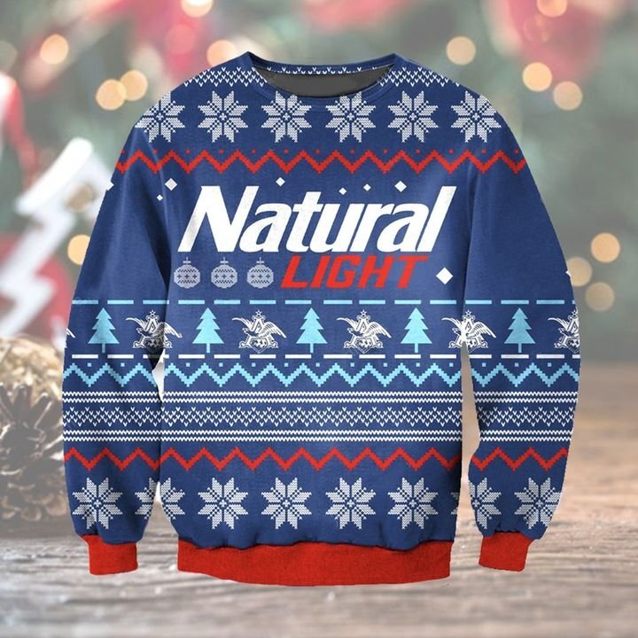 Natural Light Beer Christmas Ugly Sweater