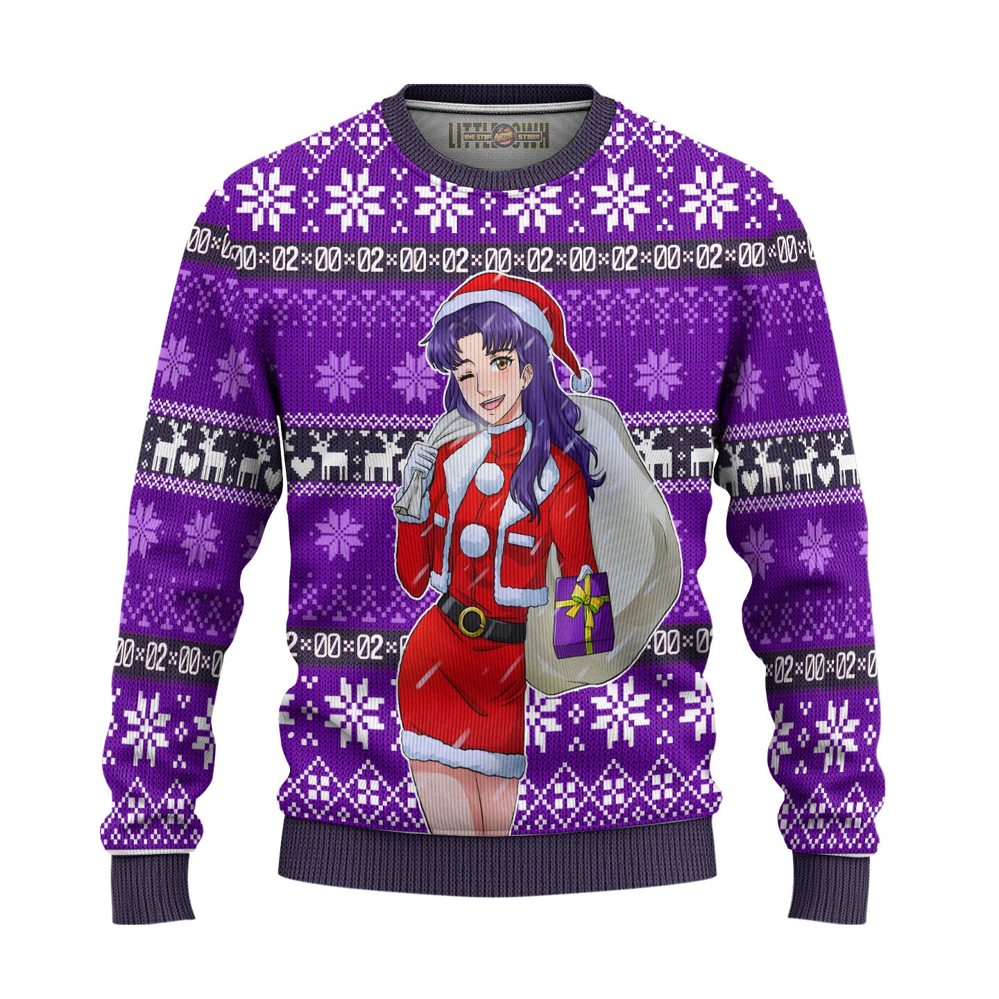 Misato Katsuragi Anime Ugly Christmas Sweater Custom Neon Genesis Evangelion Gift For Fans