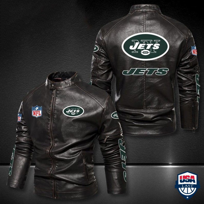 New York Jets NFL Motor Leather Jacket