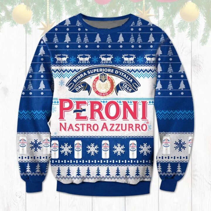 Peroni Nastro Azzurro Christmas Ugly Sweater