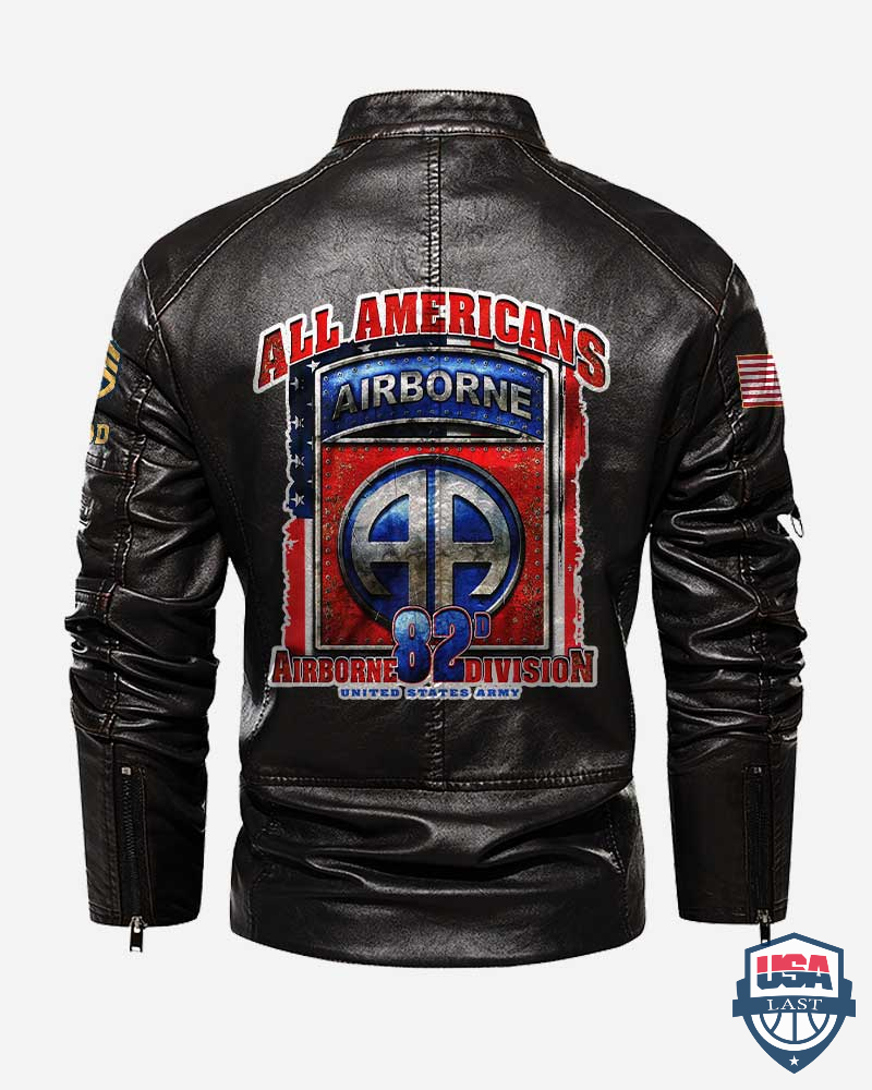 Personalized 82nd Airborne Division All Americans Motor Leather Jacket