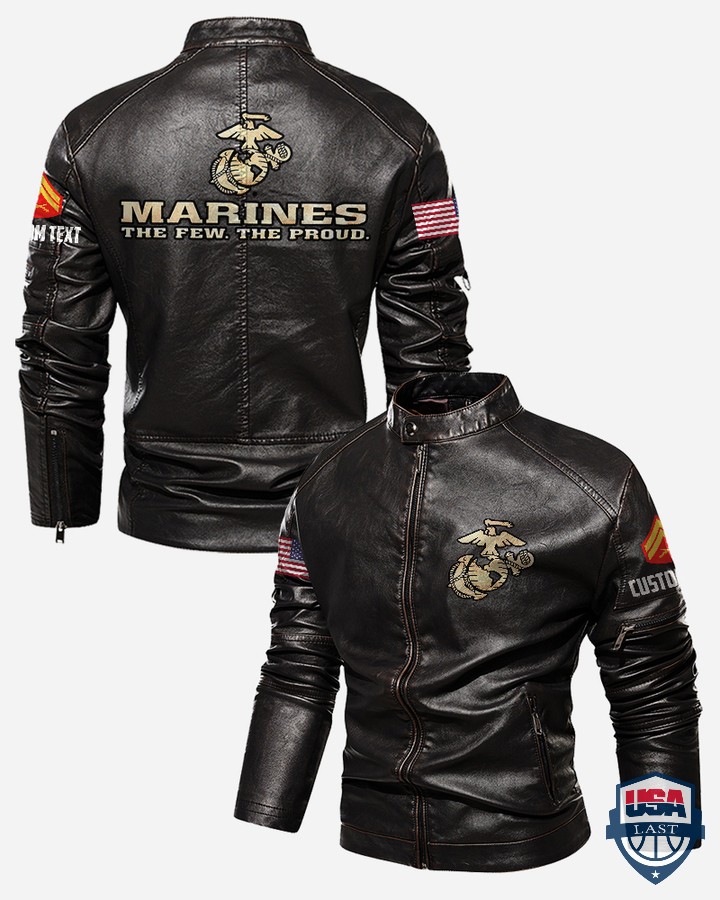 Personalized Marines The Few The Proud Motor Leather Jacket