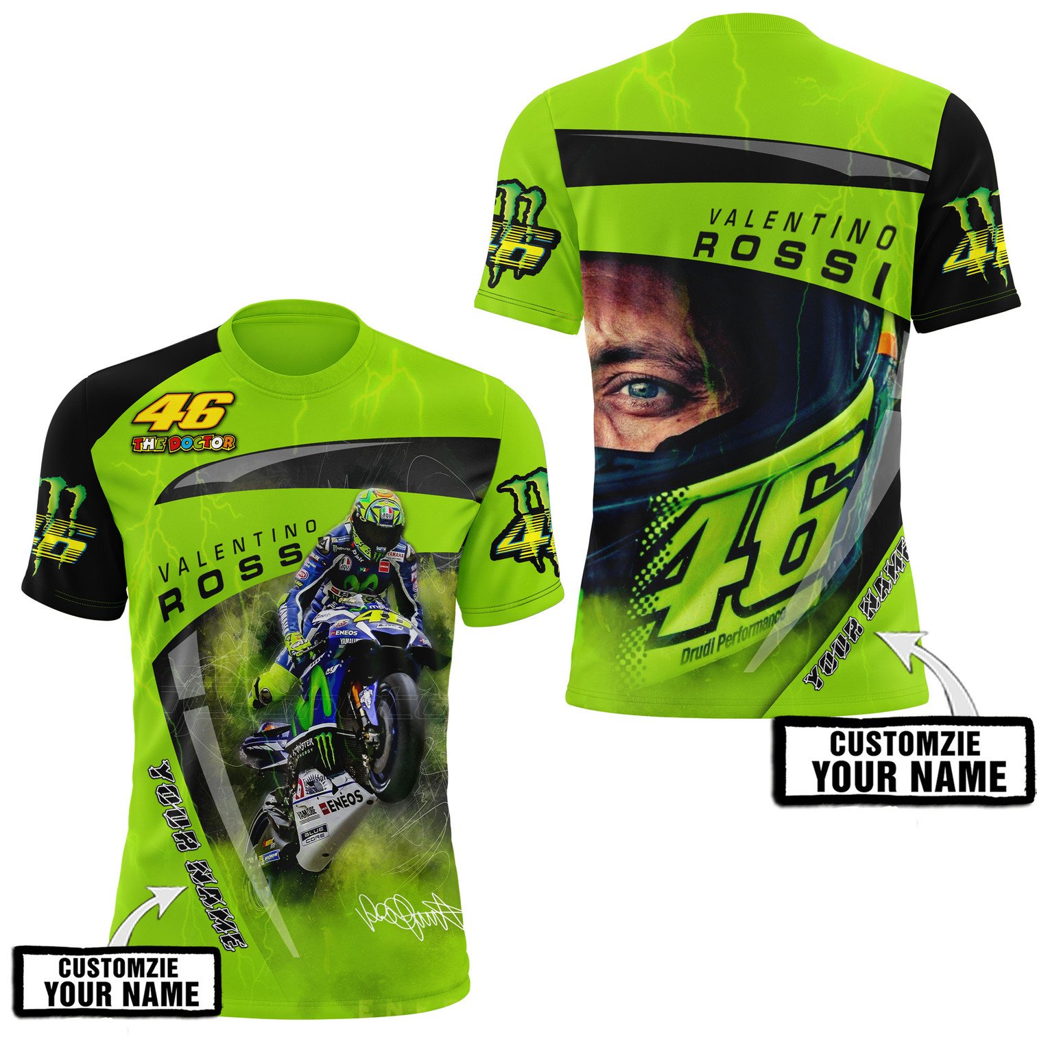 Personalized Valentino Rossi 46 The Doctor custom 3d shirt, hoodie