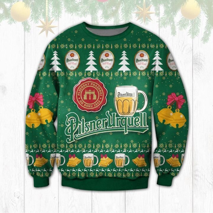 Pilsner Urquell Beer 3D Ugly Christmas Sweater